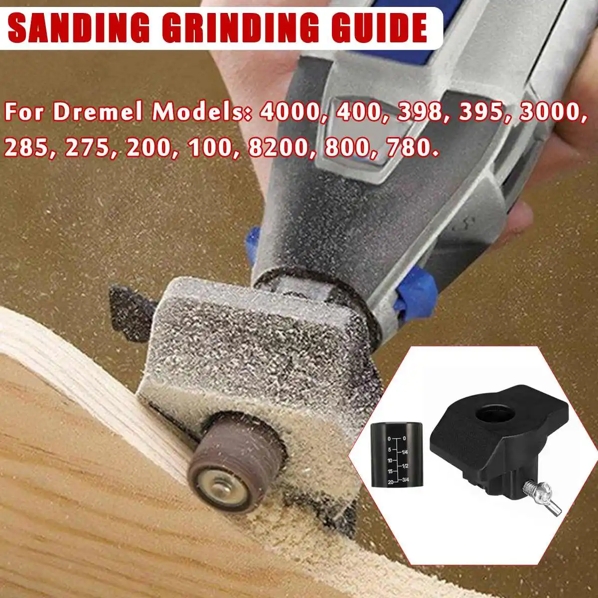 Sanding Grinding Guide Attachment Locator Positioner For Rotary Tool