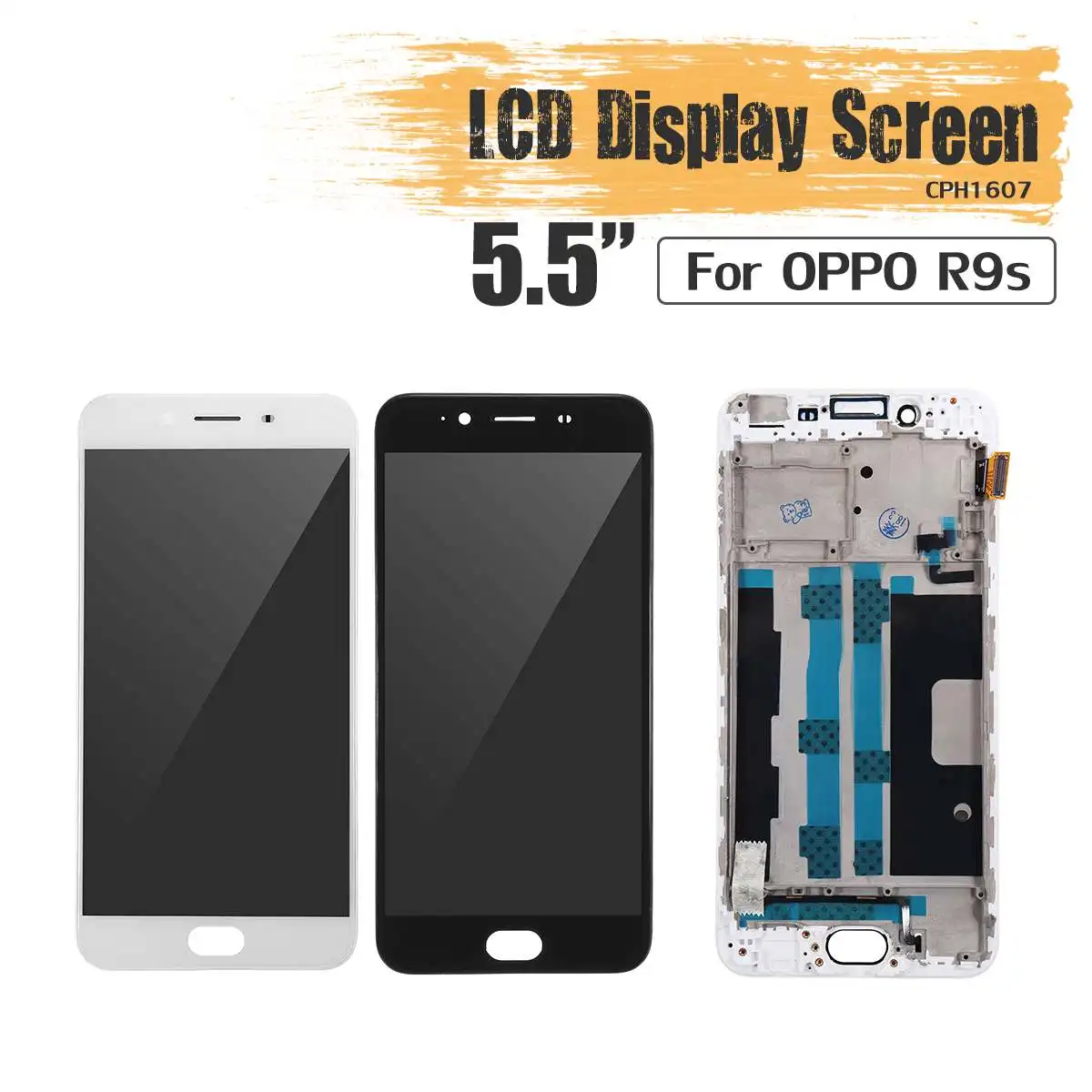 

LCD Display Screen Touch-Screen Digitizer Assembly Replacement Frame With Tools For OPPO R9S