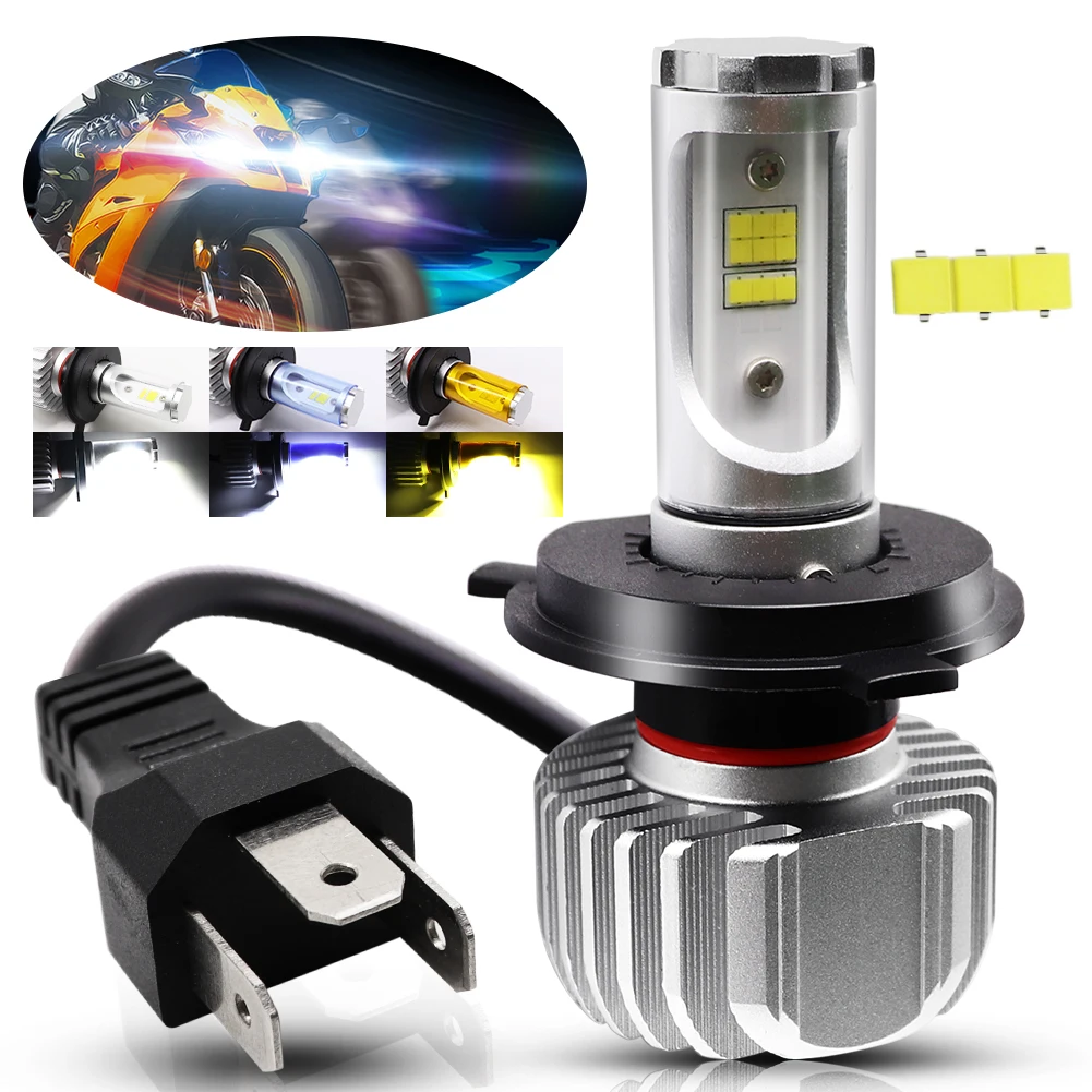 

1X Motorcycle Headlight H4 LED Bulb 25W CSP Y19 LED Accessories for Motorcycle Light Front Headlamp Driving Light Universal Lamp