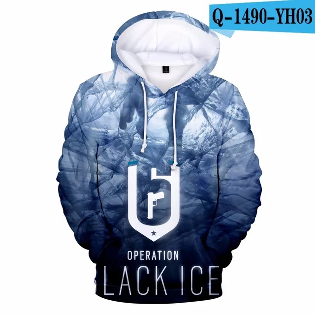 Dropship New 3d Rainbow Six Siege Hoodie Fashion High Quality Men