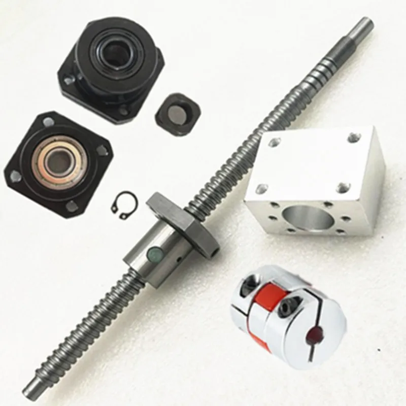 

1pc SFU1605-500/600/700/800mm Ball Screw +BKB12+XB25*30-8*10+DSG16H for CNC parts