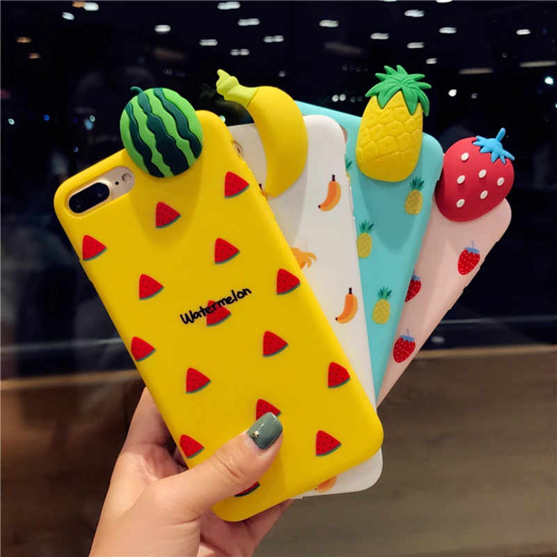 KISSCASE 3D фруктовый чехол для телефона iPhone X XS XR 6 7 8 MAX Girly милый мягкий кукольный