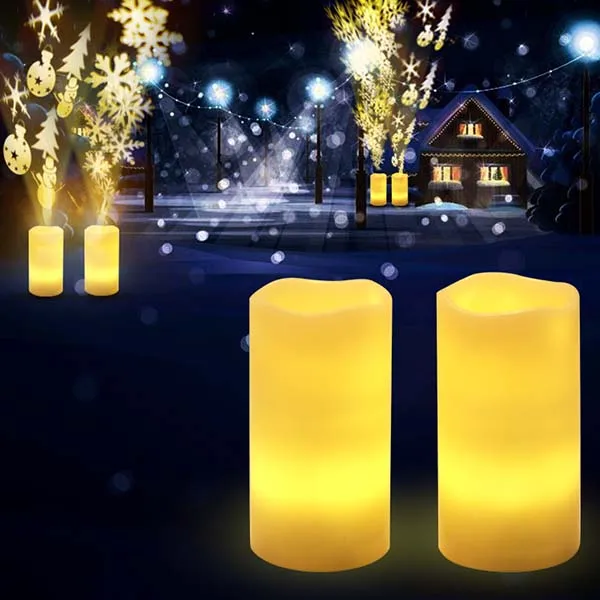 

Creative LED Candle Night Light Projector Lamp For Decoration