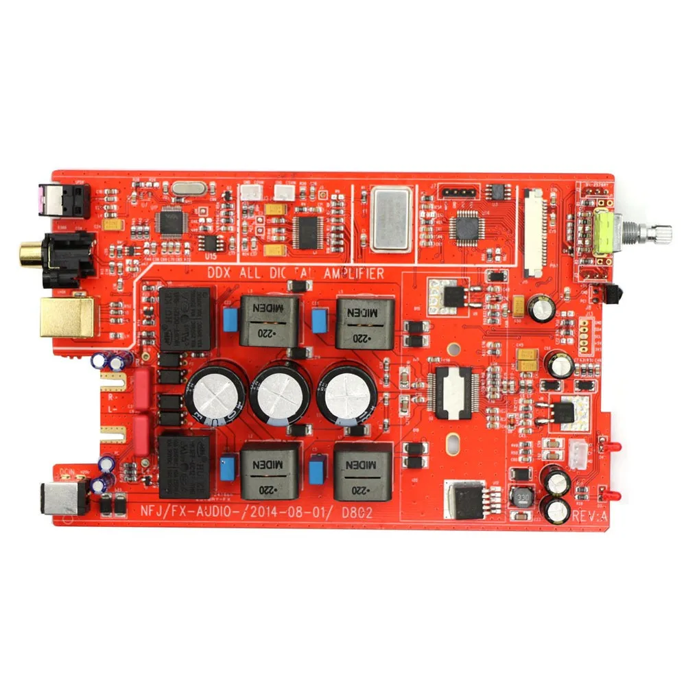 Топ NFJ и FXAUDIO аудио FX D802 80Wx2 192 кГц коаксиальный/оптический/USB Класс D Цифровой