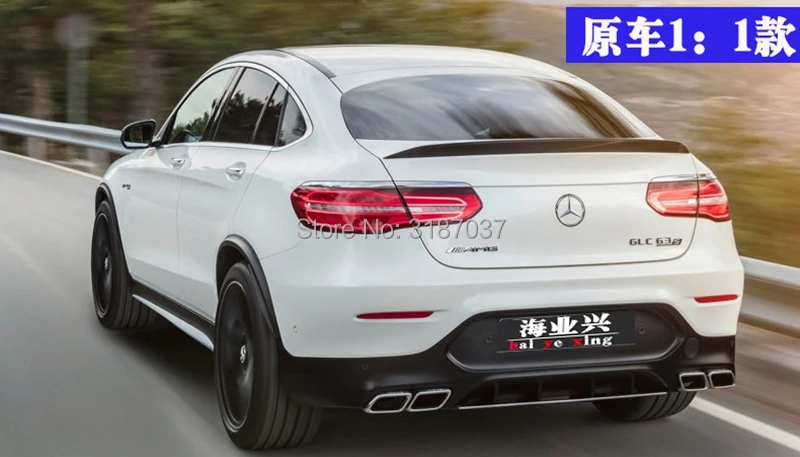 Спойлер для Benz GLC купе GLC43 GLC260 АБС пластик Неокрашенный задний спойлер на крыло