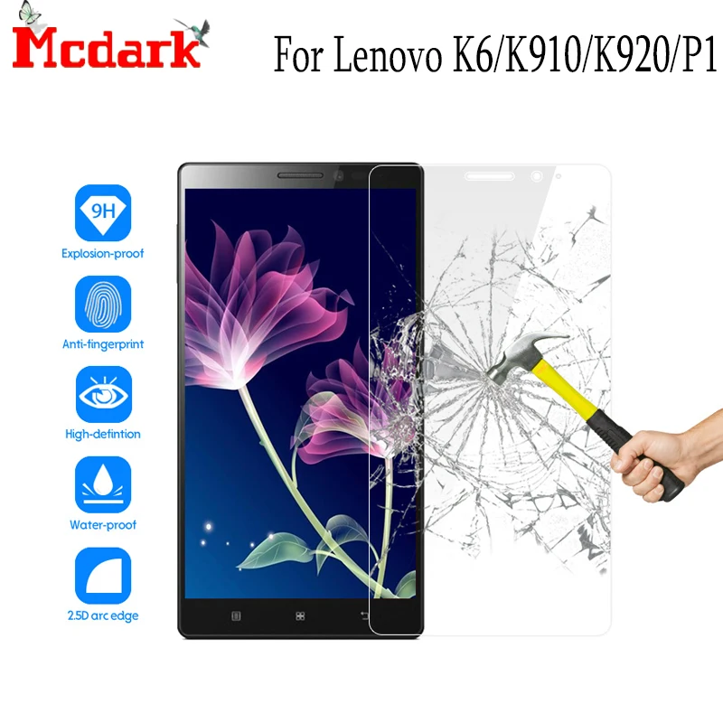 Mcdark 2.5D 9H закаленное стекло для Lenovo K6 K910 K920 P1 защита экрана телефона защитная