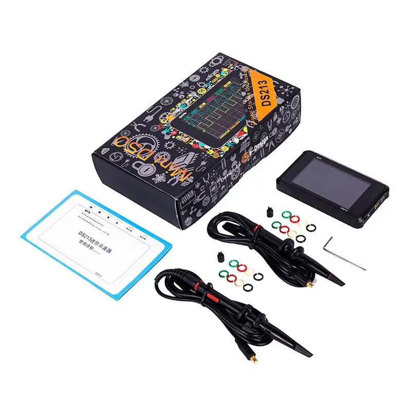 

DS213 Digital Oscilloscope Kit 4 Channel DSO213 Sampling Rate MCX 100MSa/S 3 Inch Colorful Screen Storage Oscilloscope Set