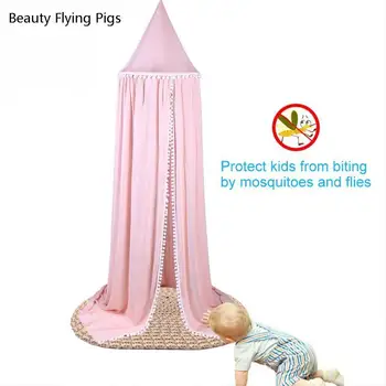 

Cotton Baby Canopy Mosquito Net Anti Mosquito Princess Bed Canopy Girls Room Decoration Bed Canopy Pest Control Reject Net