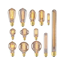 Vintage Edison Bulb E27 40W Retro Filament Tungsten Lamp Incandescent Light Christmas Decor Lighting Pendant Lamp