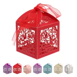 25 продажи Свадебная коробочка для сладостей брак птица конфеты полые картонная коробка высококлассные европейский для творческих коробка