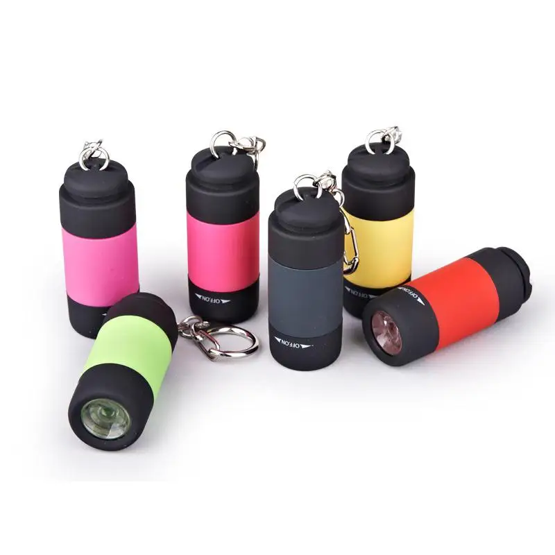 

Adeeing USB Rechargeable Portable LED Light Flashlight Keychain Lamp Pocket Mini Torch