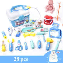 28 шт. Набор детских игрушек для ролевых игр, обучающая игрушка для ролевых игр с чехлом