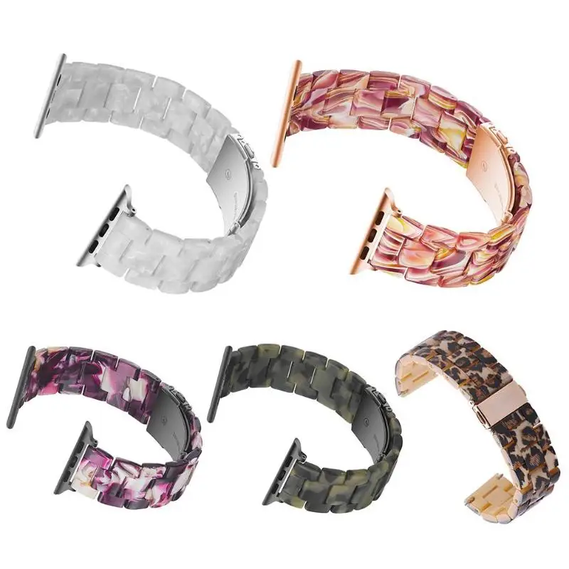 

Unisex High Quality 38mm Resin Watch Strap for iWatch Sexy Leopard Bracelet Cool Camouflage Strap for Apple Watch Series 1 2 3