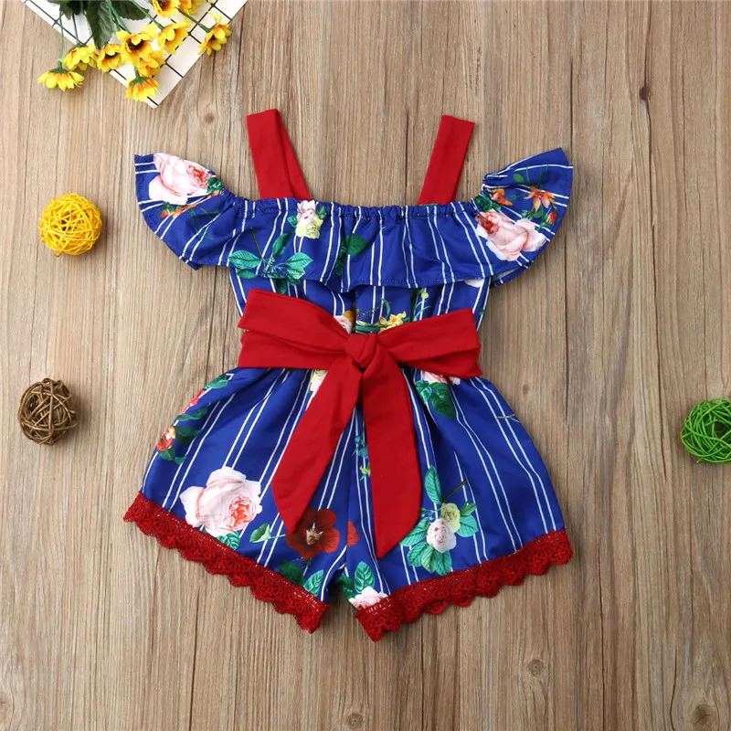 

Pretty Kids Infant Baby Girls Flower Romper Jumpsuit Shorts Outfits Clothes