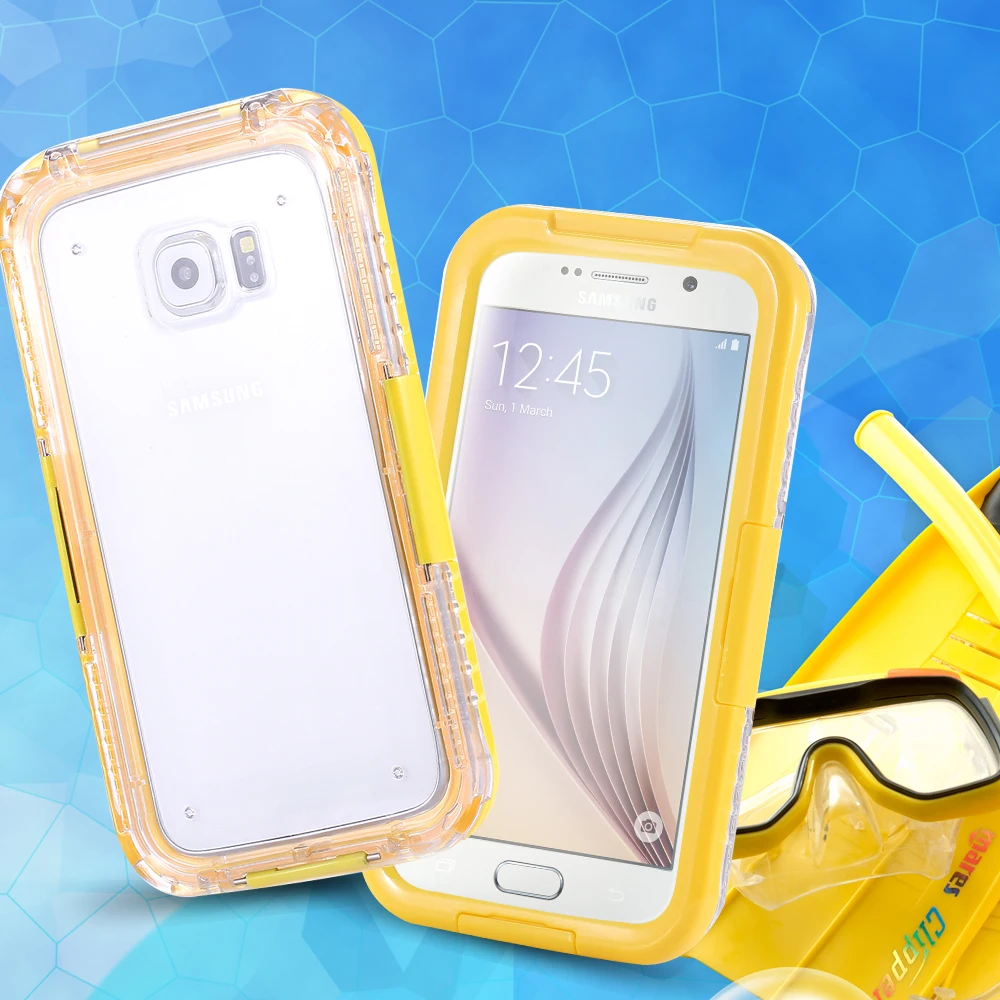 KISSCASE Waterproof For Galaxy S3 S4 S5 S6 Note 5 Edge Plus Case Transparent Surfing Sports Cover Samsung |