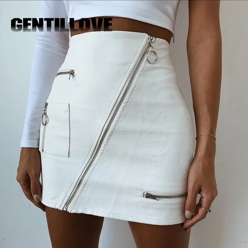Gentillove/белые юбки в Корейском стиле Женская юбка трапециевидной формы уличном