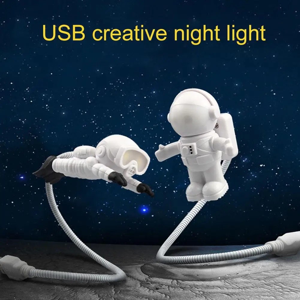 Креативный гибкий астронавт/дайвер светодиодный ночник мини ПК ноутбук USB лампа