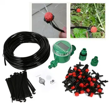 

1 Set Plant Watering Garden Hose 20m Auto Timer Plant Self Watering Drip Irrigation Micro System Dripper Hose Kits Set New