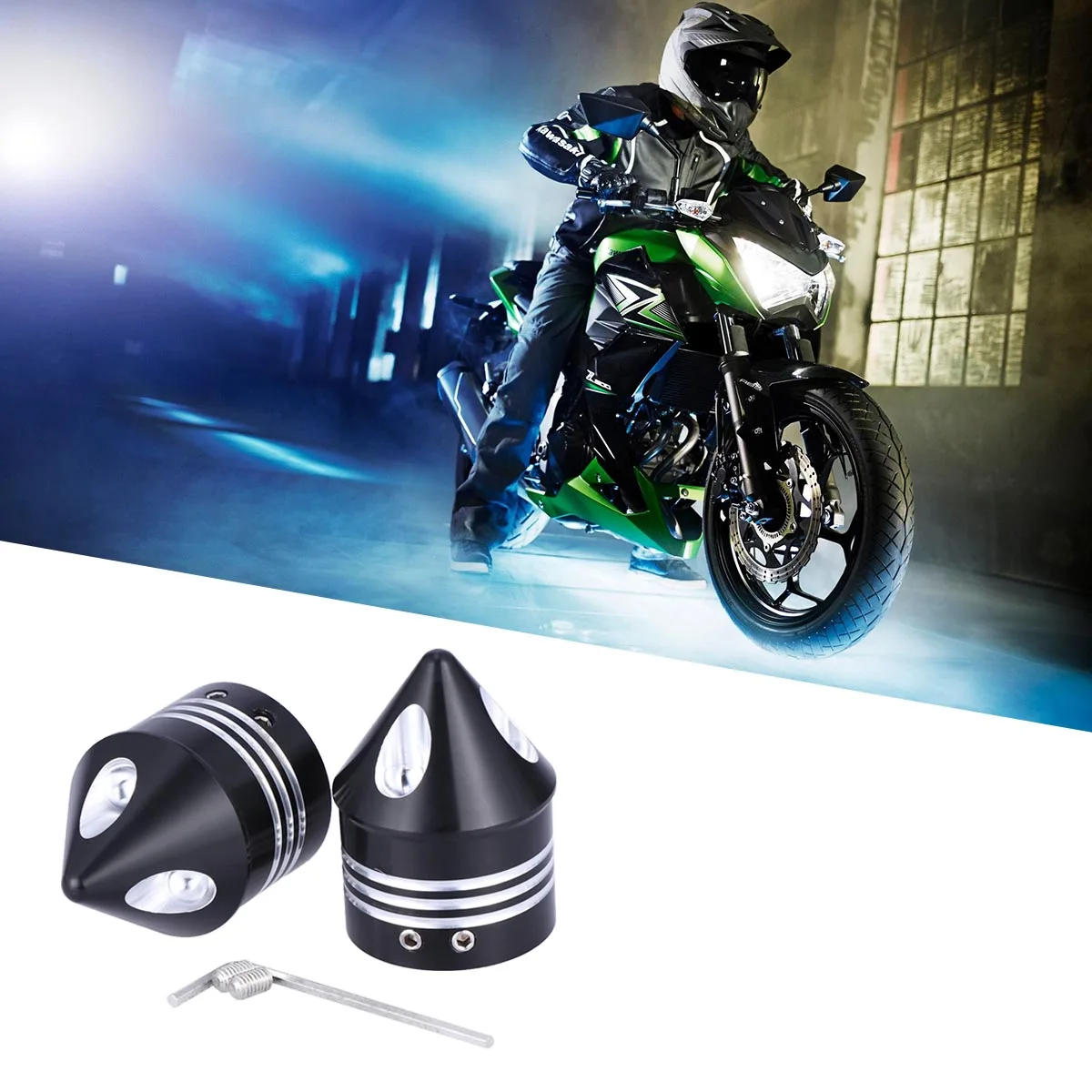 

2pcs Motorcycle Front Axle Skull Nut Bolt Cap Cover Cap For Harley Softail V-Rod Sportster Nut Bolt Caps Supplies (Black)