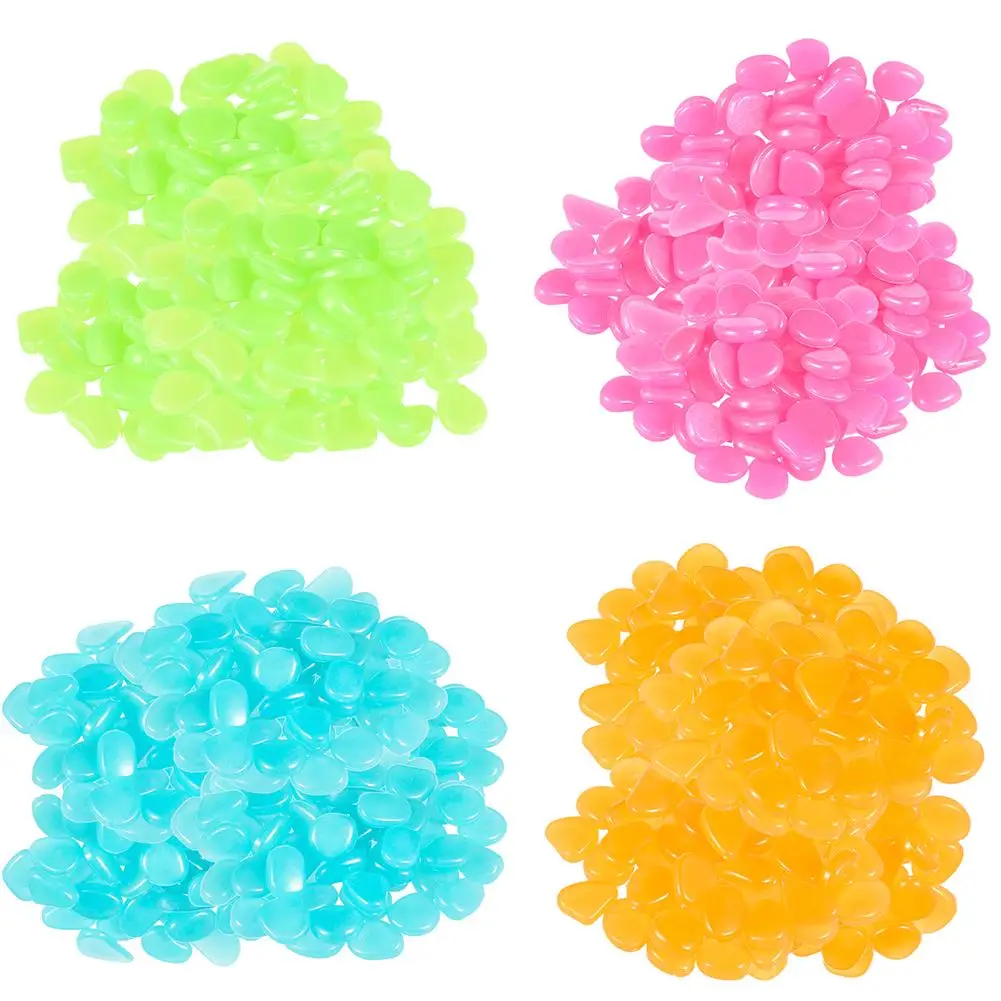 

New Garden Glow Stone Cobblestone Multicolor Luminous Stone Night Road Lawn Fluorescent Decoration Bathtub Pool Shape