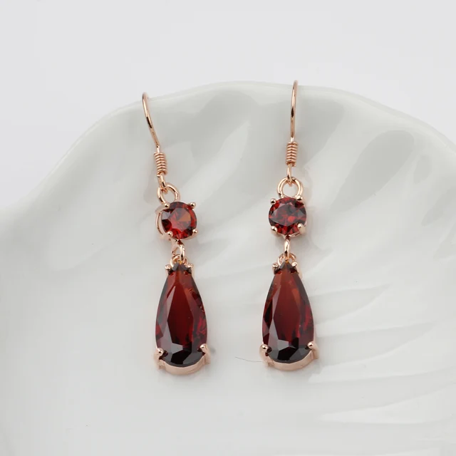 Модная длинная водяная капля 8 цветов кубический цирконий камень серьги Для женщин Свадебные украшения подарок серьги для молодой женщины