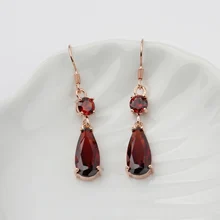 Модная длинная водяная капля 8 цветов кубический цирконий камень серьги Для женщин Свадебные украшения подарок серьги для молодой женщины