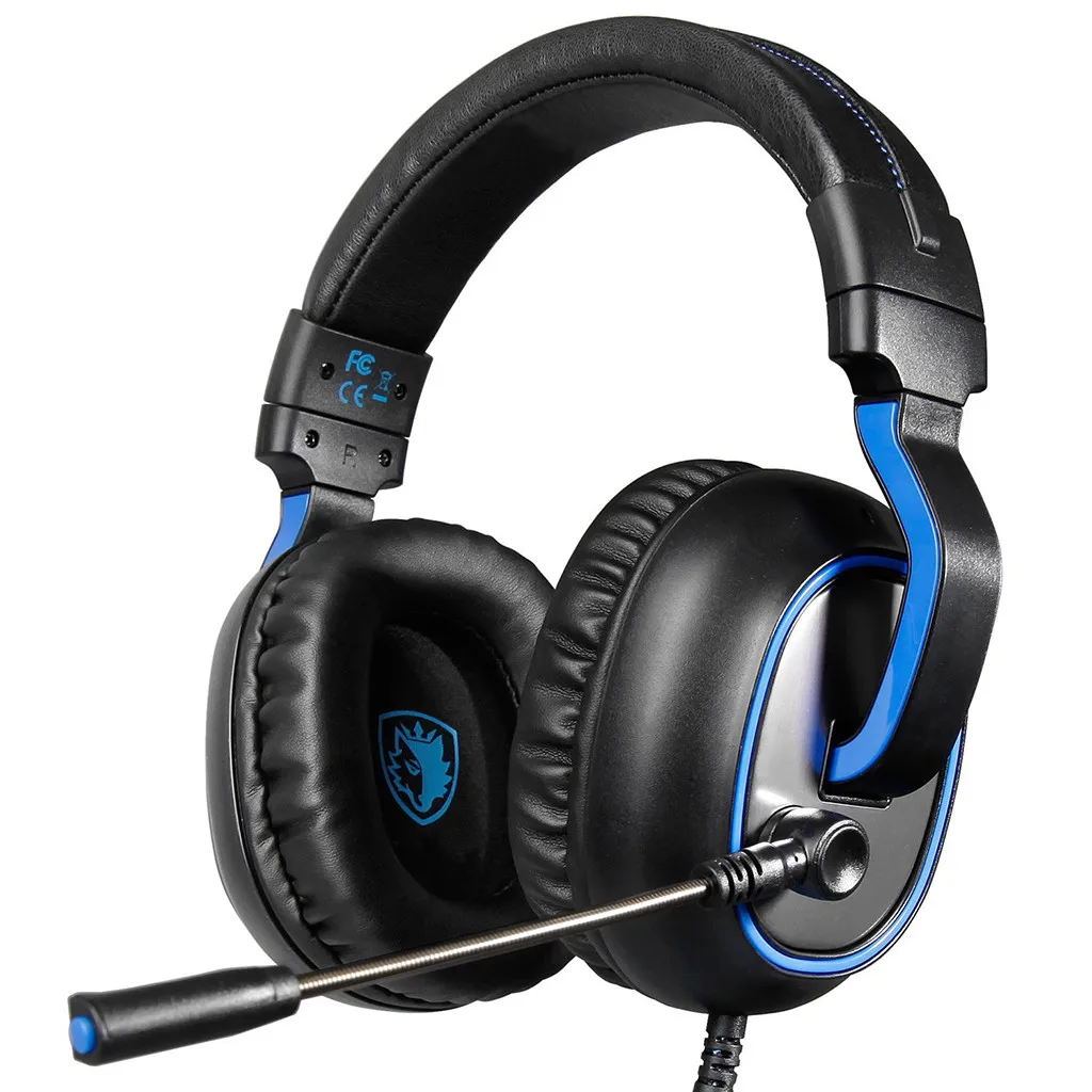 Sades R4 Gaming Headset 3.5Mm Over-Ear Headphone Microphone For/Pc/Ps4/Xbox One Noise Canceling Headphone