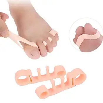 1 Pair Toe Separators Pedicure Orthopedic Bunion Corrector Elastic Straighteners Big Toe Protector Foot Care Tool