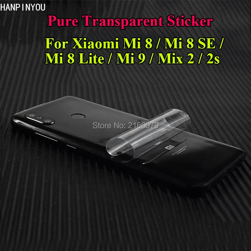 

For Xiaomi Mi 9 8 SE Lite Mix 2 2s 3 Full Cover Protective Sticker Durable Pure Transparent Back Screen Protector Film