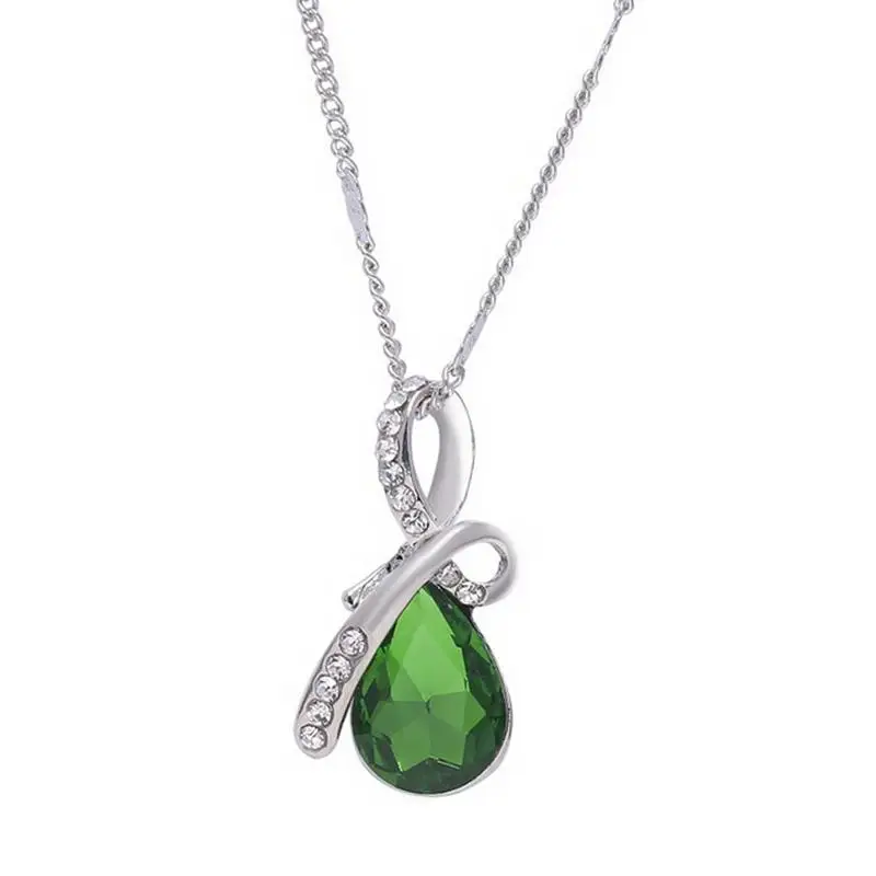 

Tear Shaped Crystal Pendant Necklace Jewelry Accessories Fashion Trendy Vintage Elegant Necklaces For Women Ladies Gift Necklace
