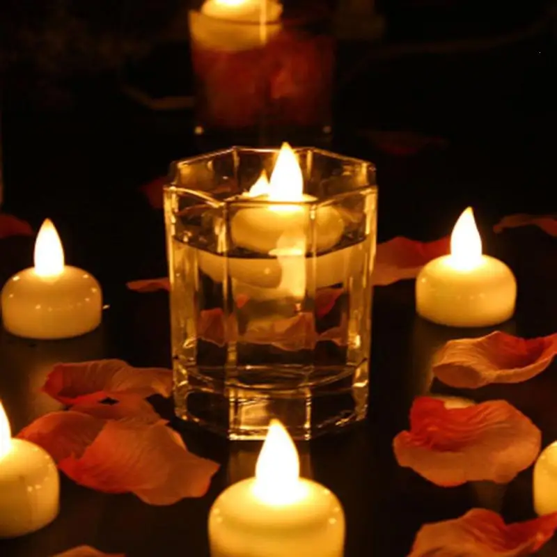 12pcs/lot Flickering Tea Light Include Battery LED Candle