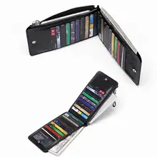 15 шт., кожаный RFID блокирующий держатель для кредитных карт, Мужской Дорожный паспорт, Длинный кошелек для женщин, деловой ID держатель, 20 бумажник для карт