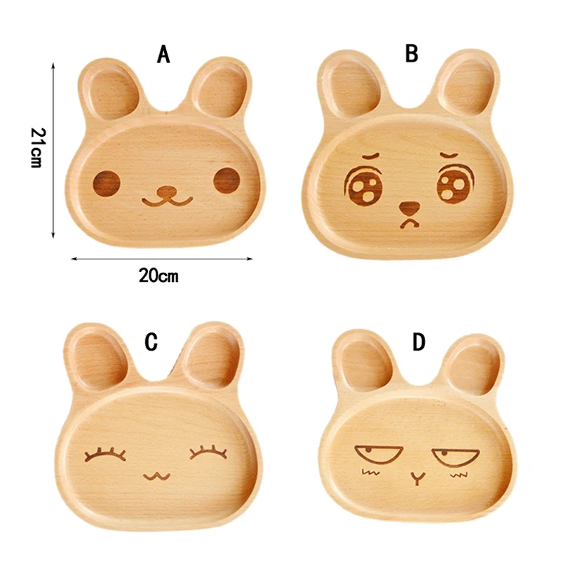 Кролик деревянные тарелки набор Дети милый лоток ручной работы суши закуски посуда с изображениями фруктов посуда кухонные аксессуары