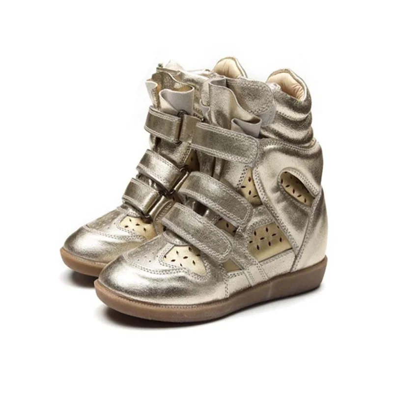 

New Women's Sneakers Outdoor Athletic Genuine Leather Sport Shoes Gold Running Shoes Leisure Fashion Girls Women Shoes