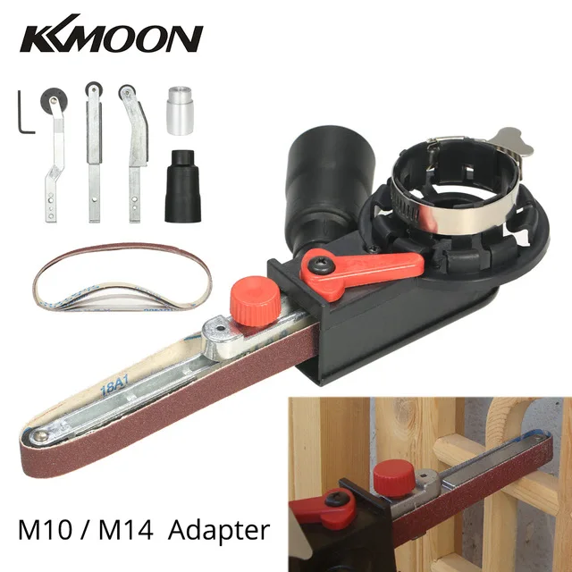 

Power Tools Mini DIY Grinder electric drill Sander Sanding Belt Adapter Bandfile Belt for 100/115/125mm 4/4.5/5" Angle Grinders