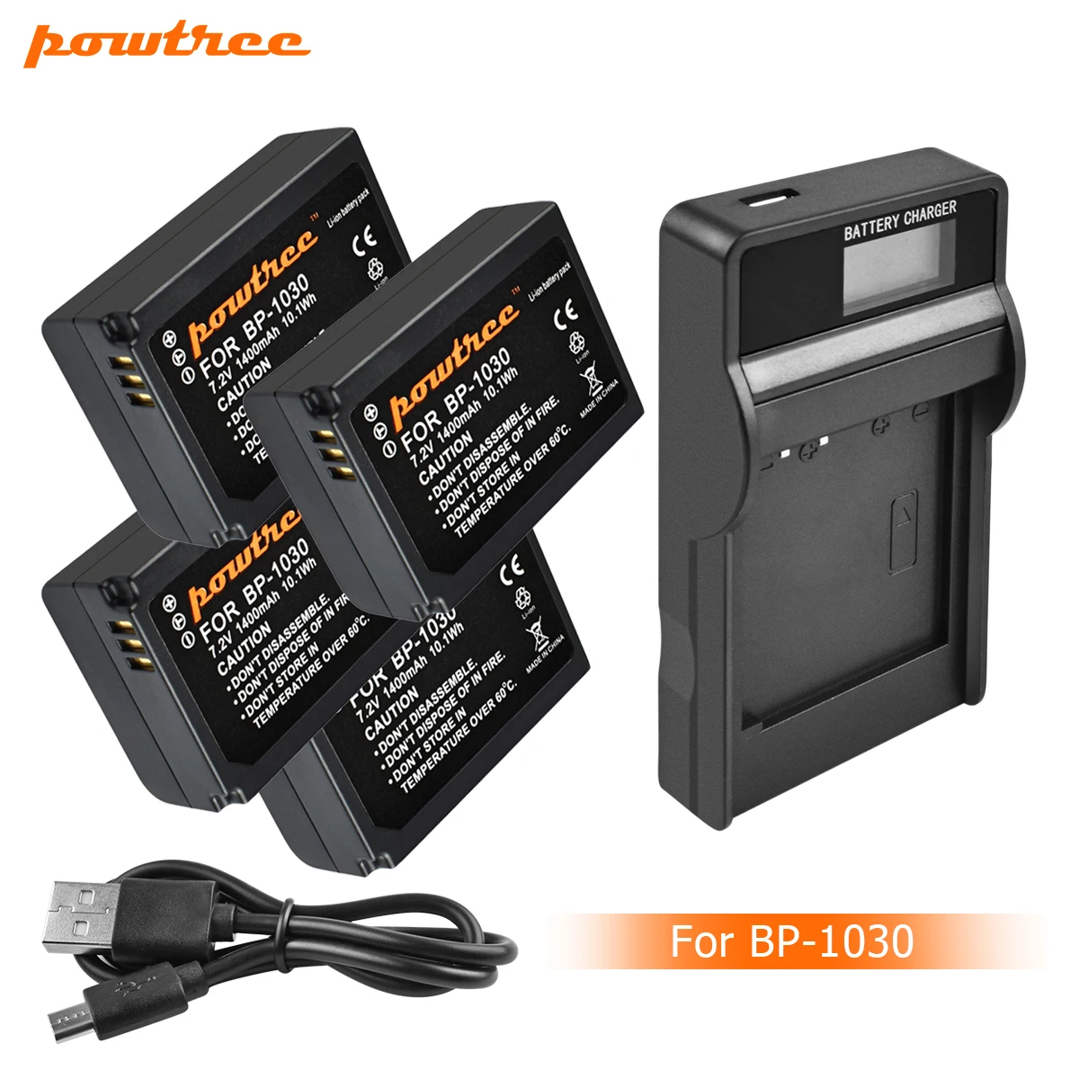 Аккумулятор для камеры Powtree 7,2 V 1400mAh BP-1030 BP1030 BP1130 BP-1130+ ЖК-зарядное устройство для samsung NX200 Аккумулятор для камеры L10