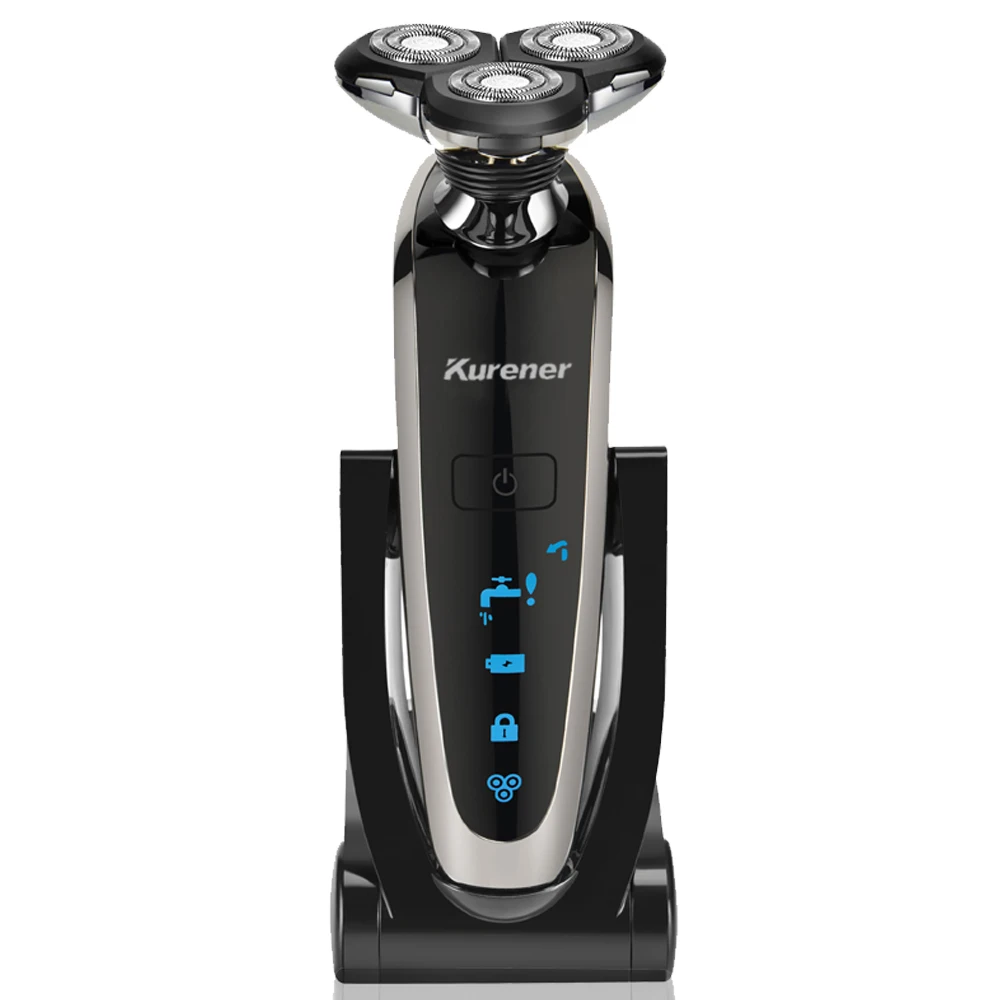 Cena Kurener golarka elektryczna maszynka do golenia trymer do brody obrotowa maszynka do golenia maszynka do czyszczenia wodą na mokro na sucho