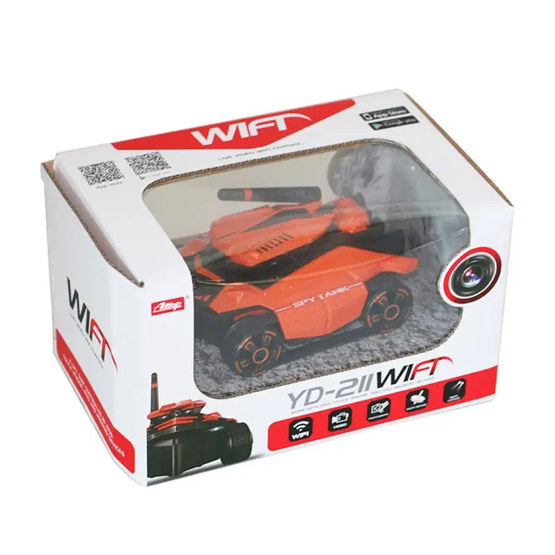 ATTOP YD-211 rc Танк с HD камерой Wifi FPV 0.3MP камера приложение пульт дистанционного управления Танк RC игрушка телефон Управление светодиодный робот