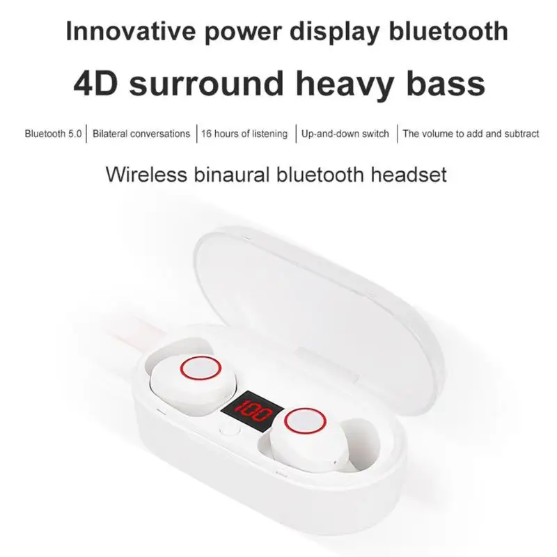 

J29 TWS True Mini Bluetooth Earphones Wireless Stereo In-Ear Earbuds Headset with Microphone Charging Box Wireless earphones