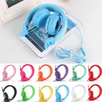 

Kids Over Wired Ear Headphones Headband Kids Girl Earphones Pink for iPad/Tablet