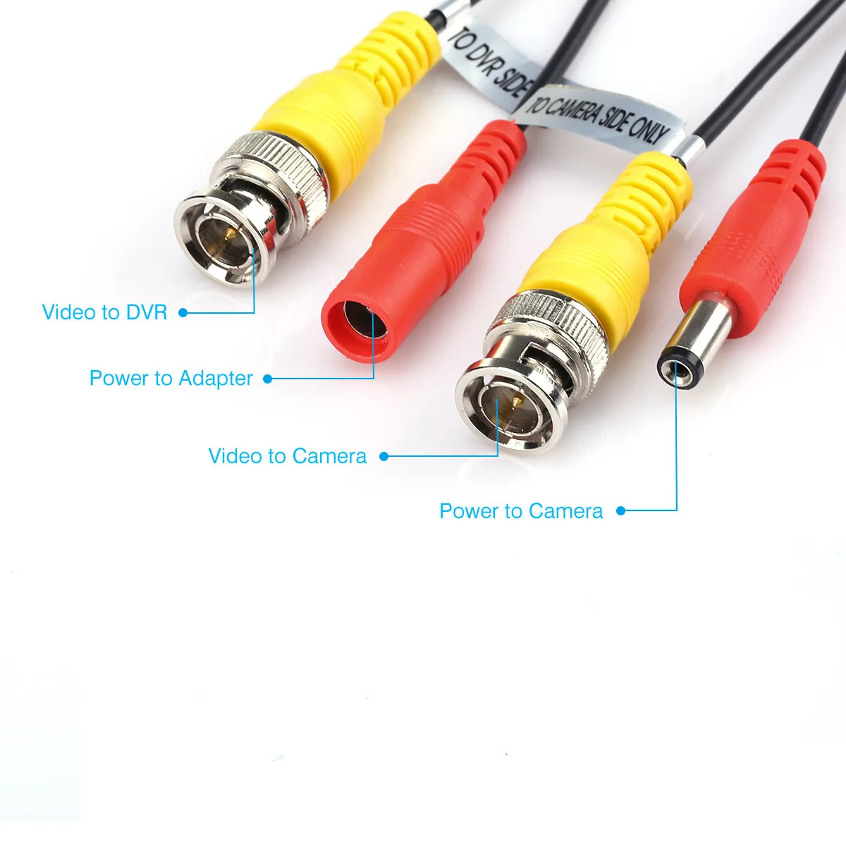 Universal 10m/20m/30m/40m/50m/60m CCTV Camera Cables Recorder Video Cable DC Power Security Surveillance Camera BNC Cable