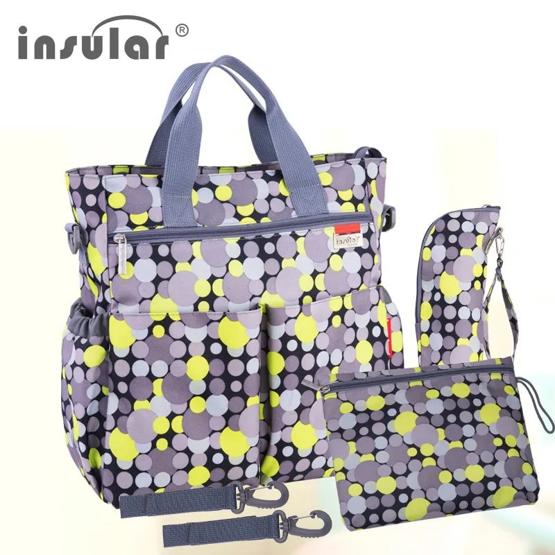 

High Quality Multicolored Dot Maternity Mother Nappy Stroller Bag Multifunctional Big Mummy Shoulder Bag Handbag Baby Diaper Bag