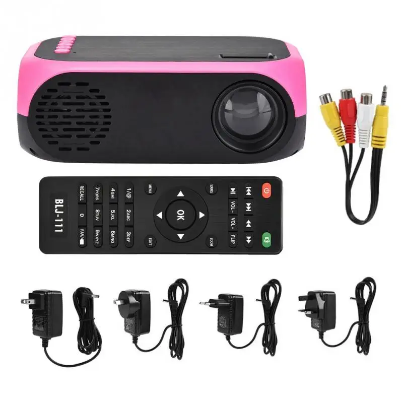 Светодиодный проектор Мини портативный HD 1080P домашний кинотеатр USB/SD/HDMI/AV 110 240