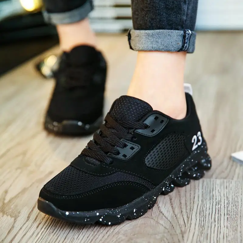 

2018 Fashion Suede Trainers Women Sneakers Tenis Feminino Casual Shoes Korean Black Platform Sneakers Ladies Shoes Basket Femme