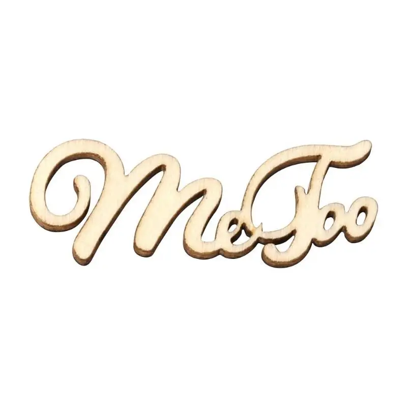 

15 pcs bag Wooden Me Too DIY Table Confetti Scatter Vintage Rustic Wedding Party Decoration Festival Scene With Plywood Material