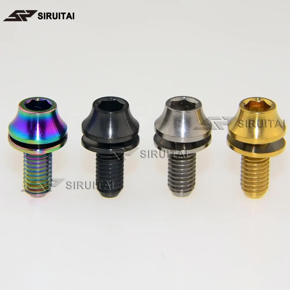 

Titanium bolt M5x12mm not shedding gasket, bicycle kettle rack screw, package 4pcs