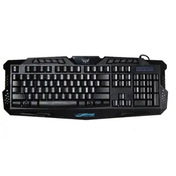 

M200 Ergonomics Illuminated LED Backlight USB Wired Multimedia PC Gaming Crack Keyboard FC Backlit Gaming Mechanical Keyboard