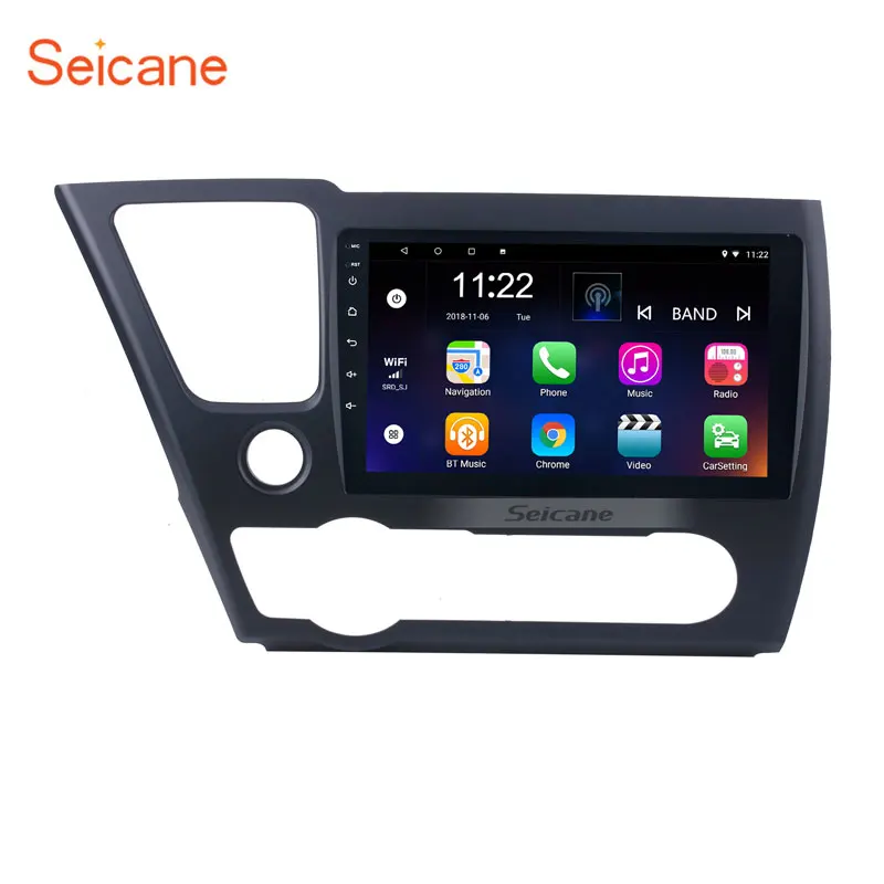 

Seicane Android 9.0/8.1 9" 2Din GPS Car Radio For 2014 2015 2016 2017 HONDA CIVIC Touchscreen Head Unit Multimedia Player