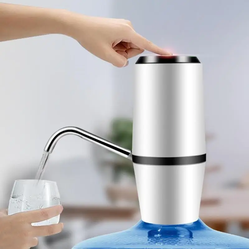 

USB Rechargeable Automatic Electric Double Water Pump Dispenser Gallon Drinking Bottle Switch for Travel Portable Use Dropship