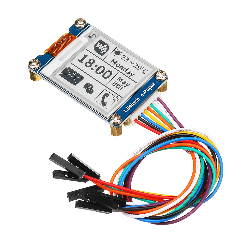 Дисплейный модуль E ink 1 54 дюйма с поддержкой частичного обновления для Arduino Raspberry